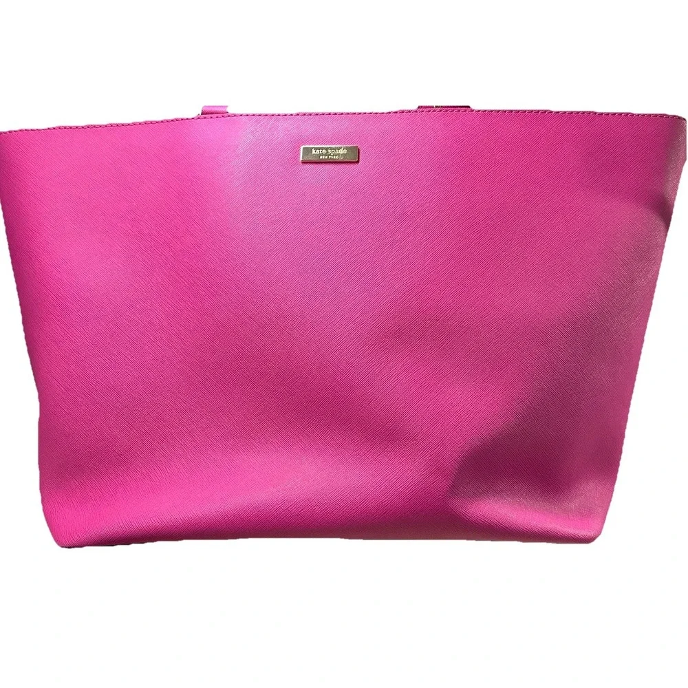 Kate Spade Handbag Hot Pink Satchel‎ Leather Tote Purse Shoulder bag 11x19x6